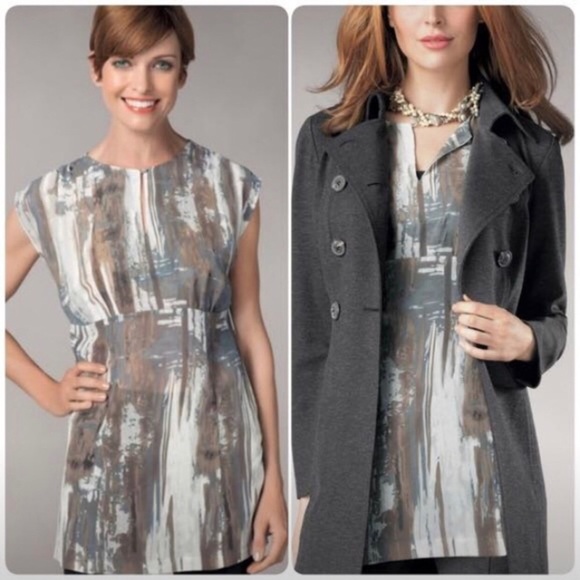 CAbi Tops - Cabi Watercolor Painted Tunic #651